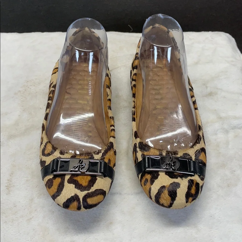 Sam Edelman Betty Leopard Print Flats with Black Details